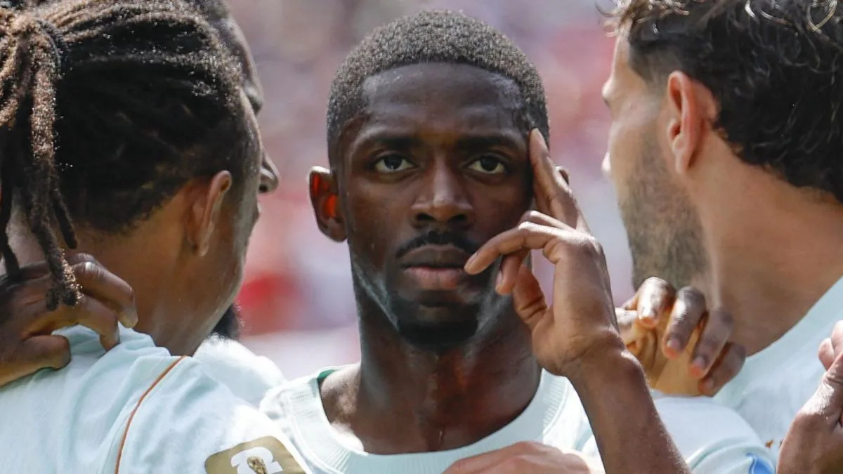 Une oeuvre collective et un artiste : les onze Bleus impliqu&eacute;s sur le 3e but de Demb&eacute;l&eacute; face &agrave; la Norv&egrave;ge, une premi&egrave;re dans cette Coupe du monde - L'&Eacute;quipe