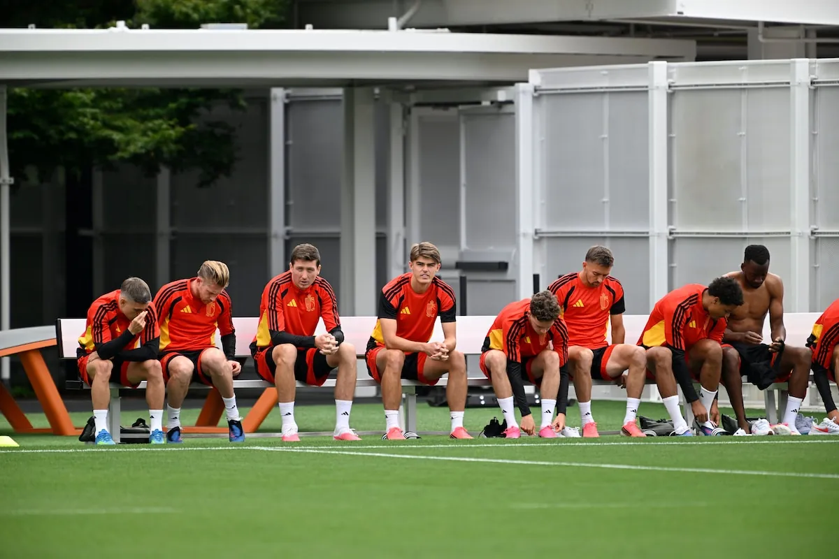 RENTON, UNITED STATES OF AMERICA - JUNE 25 : The players of Belgian National football team pictured during a training session of the Belgian national football team during the FIFA World Cup 2026 on June 25, 2026 in Renton, United States of America, 25/06/2026 ( Photo by Nico Vereecken / Photonews