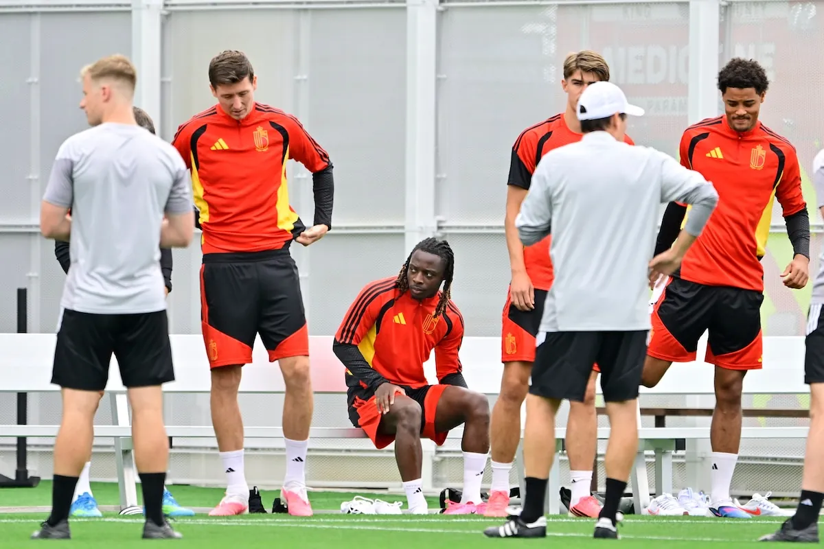 RENTON, UNITED STATES OF AMERICA - JUNE 25 : Doku Jeremy forward of Belgium pictured during a training session of the Belgian national football team during the FIFA World Cup 2026 on June 25, 2026 in Renton, United States of America, 25/06/2026 ( Photo by Jan De Meuleneir / Photonews
