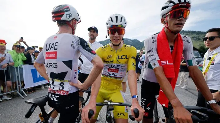 Tadej Pogacar, fleuron de l&rsquo;&eacute;quipe UAE Team Emirates, devrait remporter en 2026 son cinqui&egrave;me Tour de France.