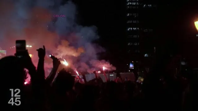 Liesse populaire &agrave; Madrid jusqu'au bout de la nuit